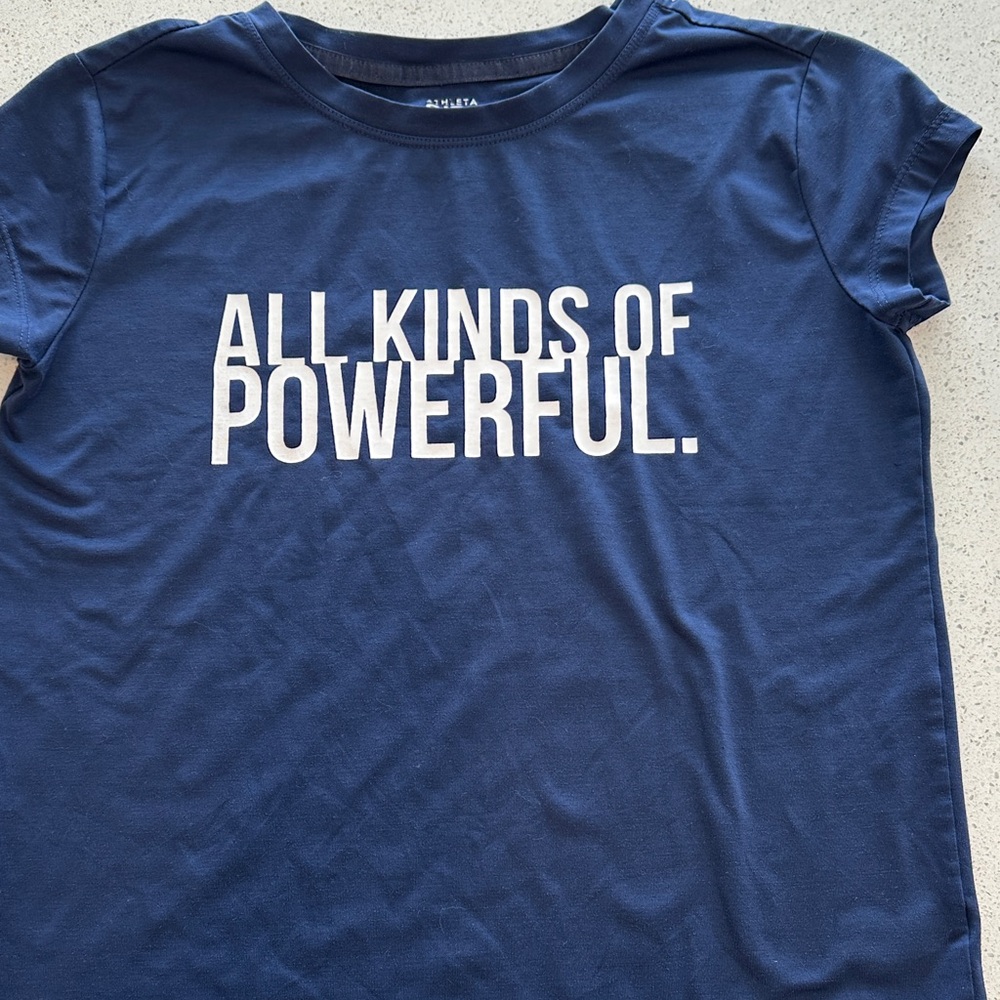 Athleta Kids' Navy Blue 'All Kinds of Powerful' Tee